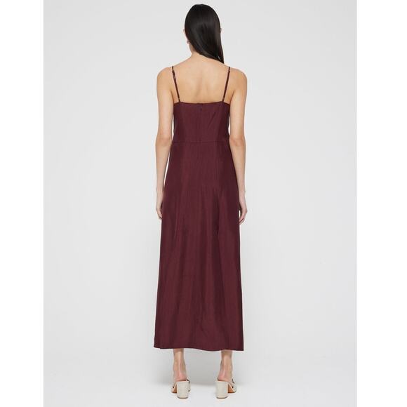 Róhe Rohe Fluid Slip Dress + Uneven Button Top Mulberry Burgundy 36 EU 4 US $990 - Picture 3 of 16